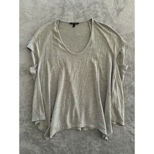 Banana Republic Shirt Top Womens Size Small Gray Short Sleeve